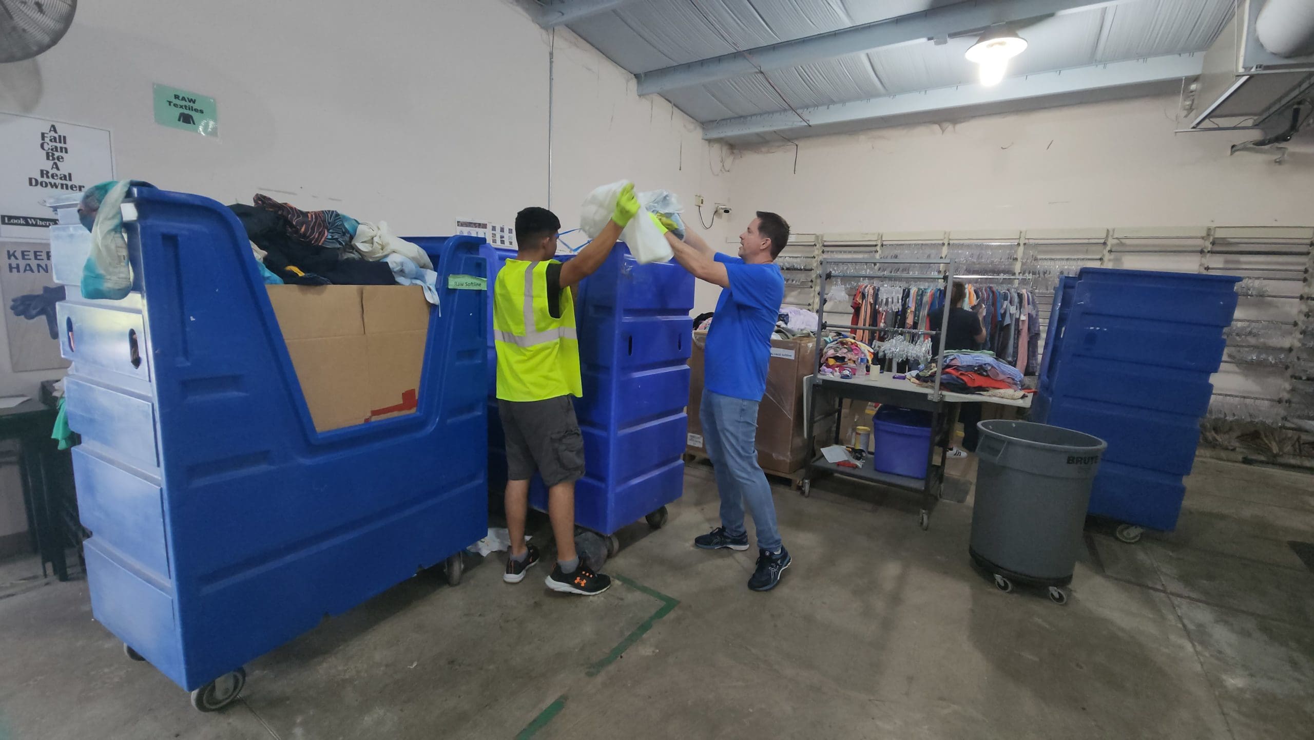 Todd sorting donations coming into Goodwill St. Mary's