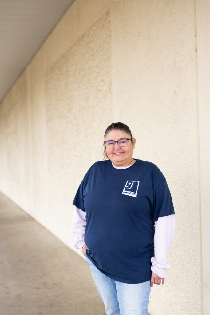 Goodwill employee smiling