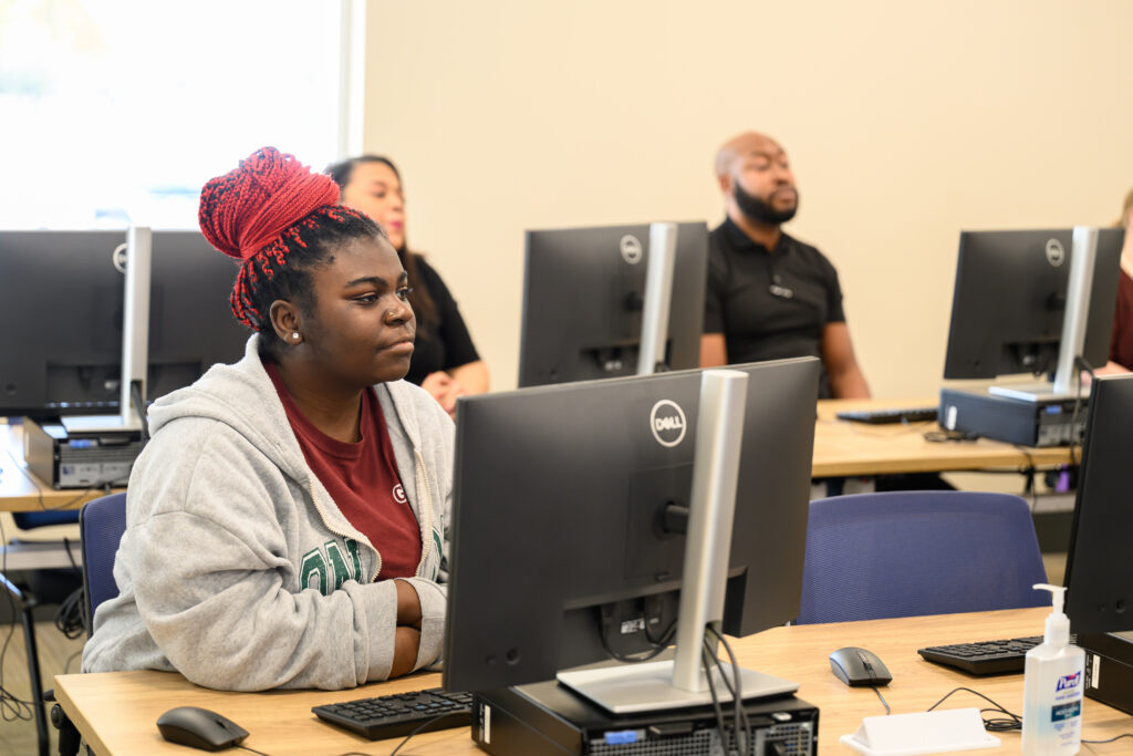 Classroom of people at computers