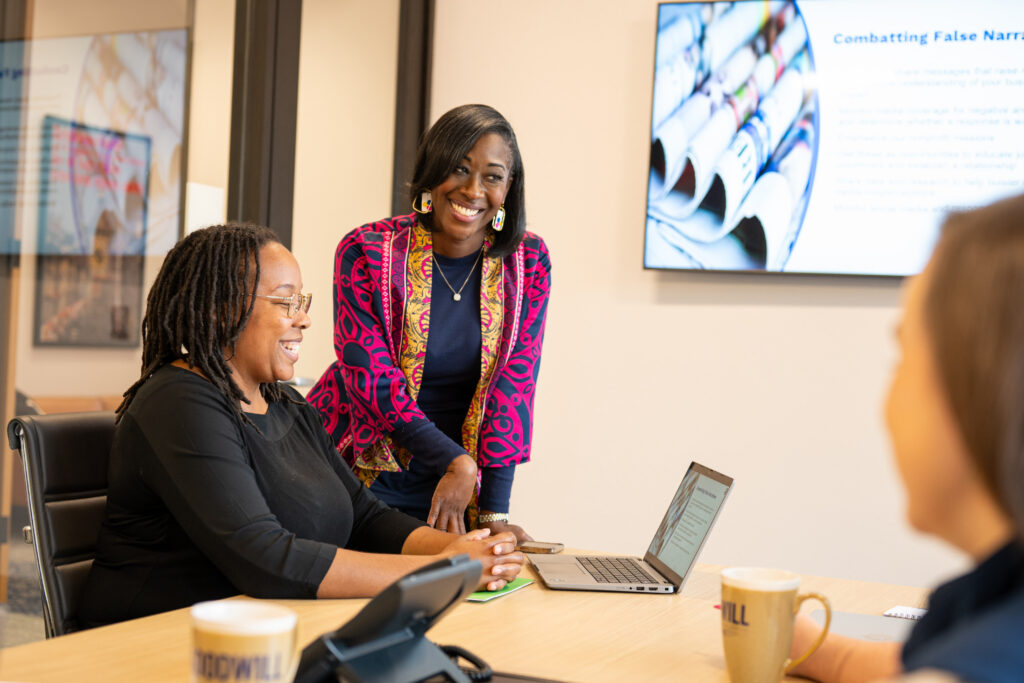 Women meeting for a presentation