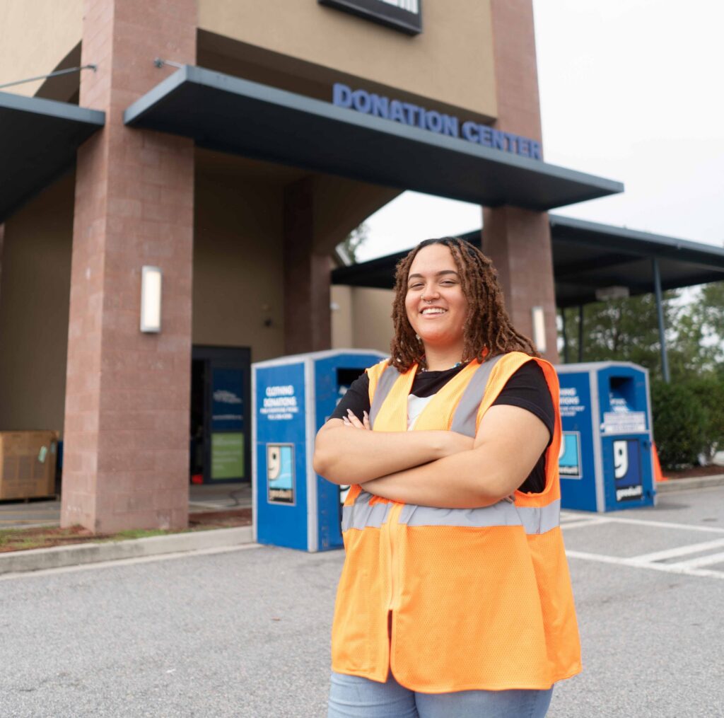 Goodwill employee at Donation Center